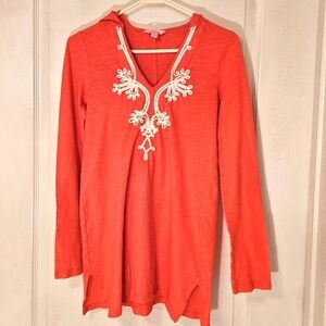 Lilly Pulitzer long sleeve Pink Size S small shirt cord/string embroider…